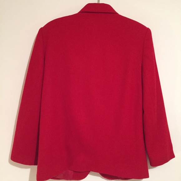 🎤SAG HARBOR 100% Pure Wool Red Button Blazer - Picture 3 of 3